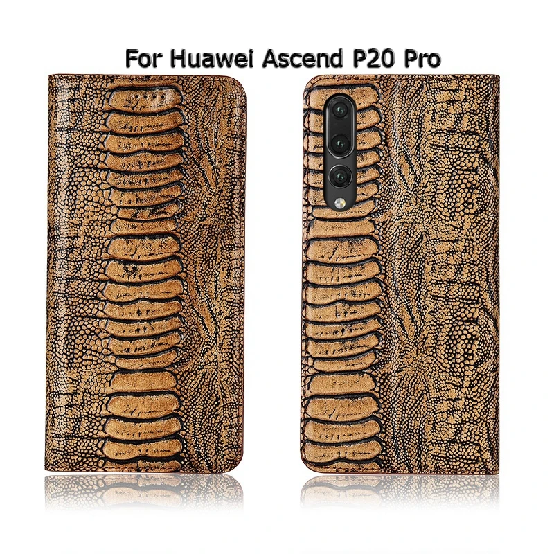 Чехол-книжка из натуральной коровьей кожи с магнитной застежкой для Huawei Ascend P10 P20