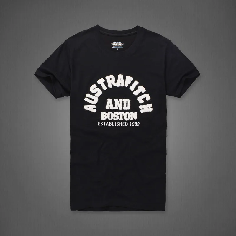 Мужская футболка с короткими рукавами и вышивкой 100% хлопок лето 2019|Мужские