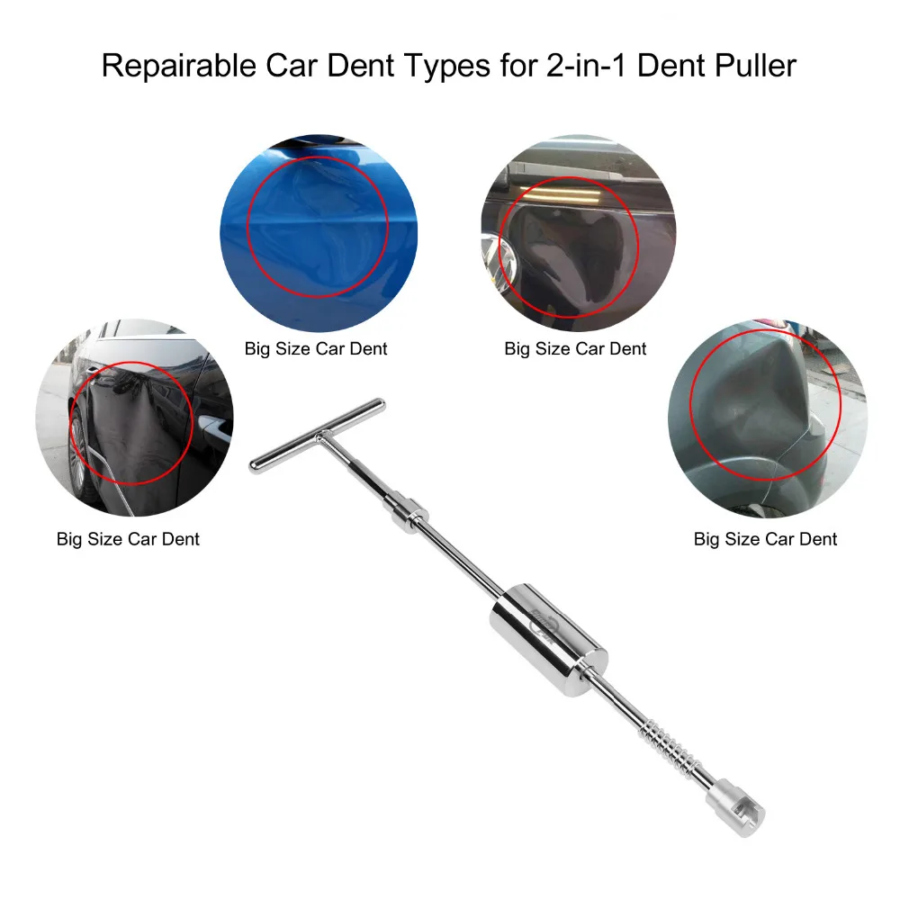 PDR Dent Puller 2 в 1 Набор инструментов для обратного молота с 28 клеевыми вкладками