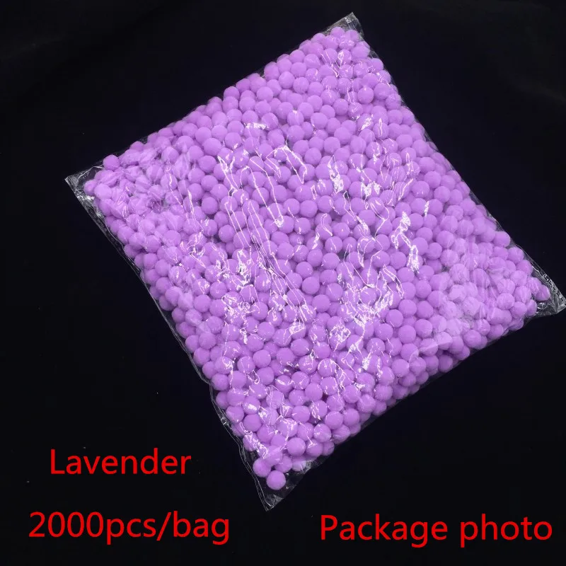 Lavender Разноцветные помпоны, 10 мм, 2000 шт., мягкие помпоны, пушистые плюшевые помпоны для рукоделия, помпоны для домашнего декора, швейные принадлежности - Цвет: Lavender