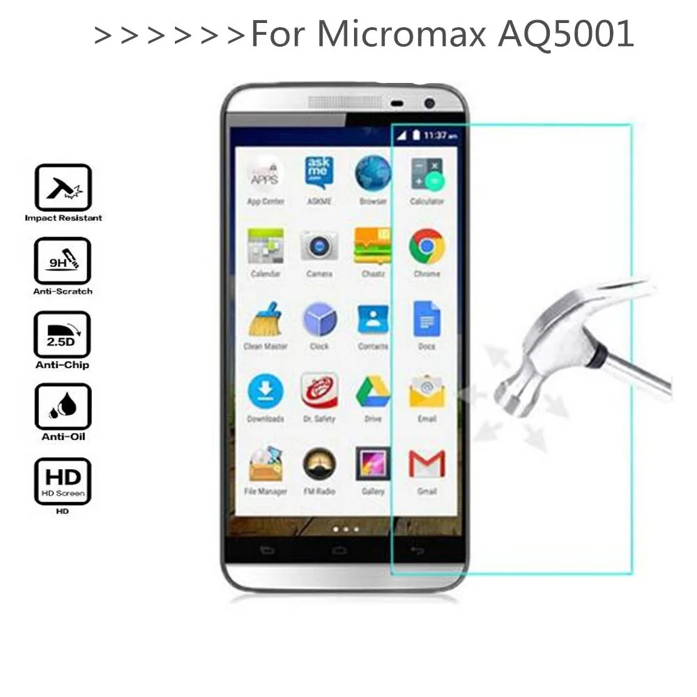 2 шт. закаленное стекло для Micromax Canvas Juice AQ5001 защита экрана 9H 2.5D Защитная пленка