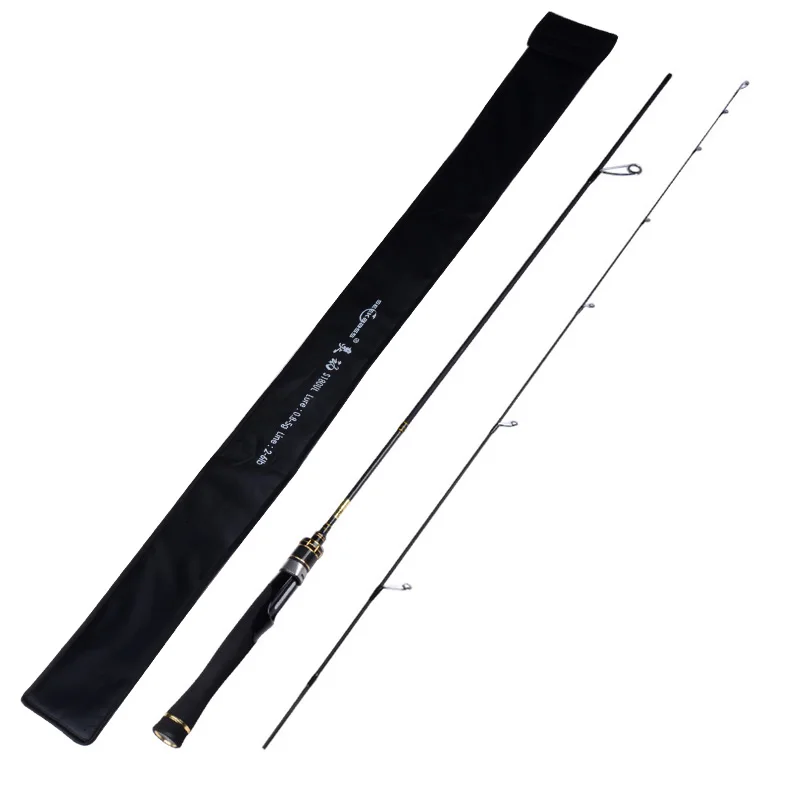 SeekBass Гибкая дешевая ультралайтовая спиннинговая удочка 1,8 м 0,8-5 г, вес приманки, 2-6 фунтовая линия, ультралегкая удочка для рыбалки.