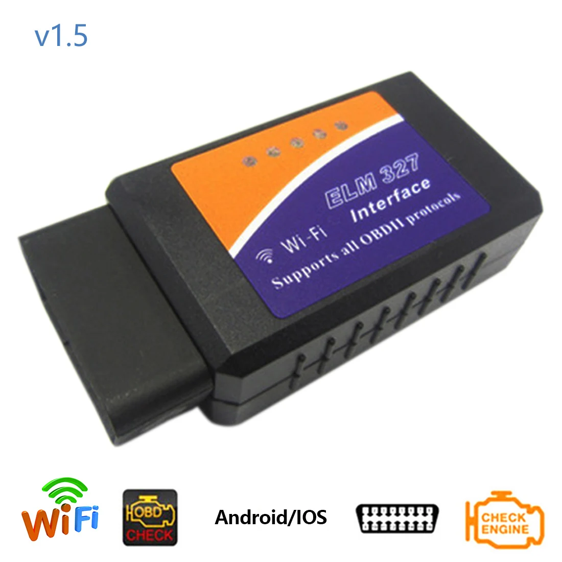 Автомобильный сканер dewtreetали Elm327 Wifi OBD2 V1.5 диагностический инструмент OBD подходит