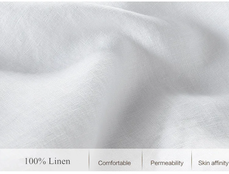 Рубашка Мужская льняная с вышивкой однотонная белая рубашка коротким рукавом