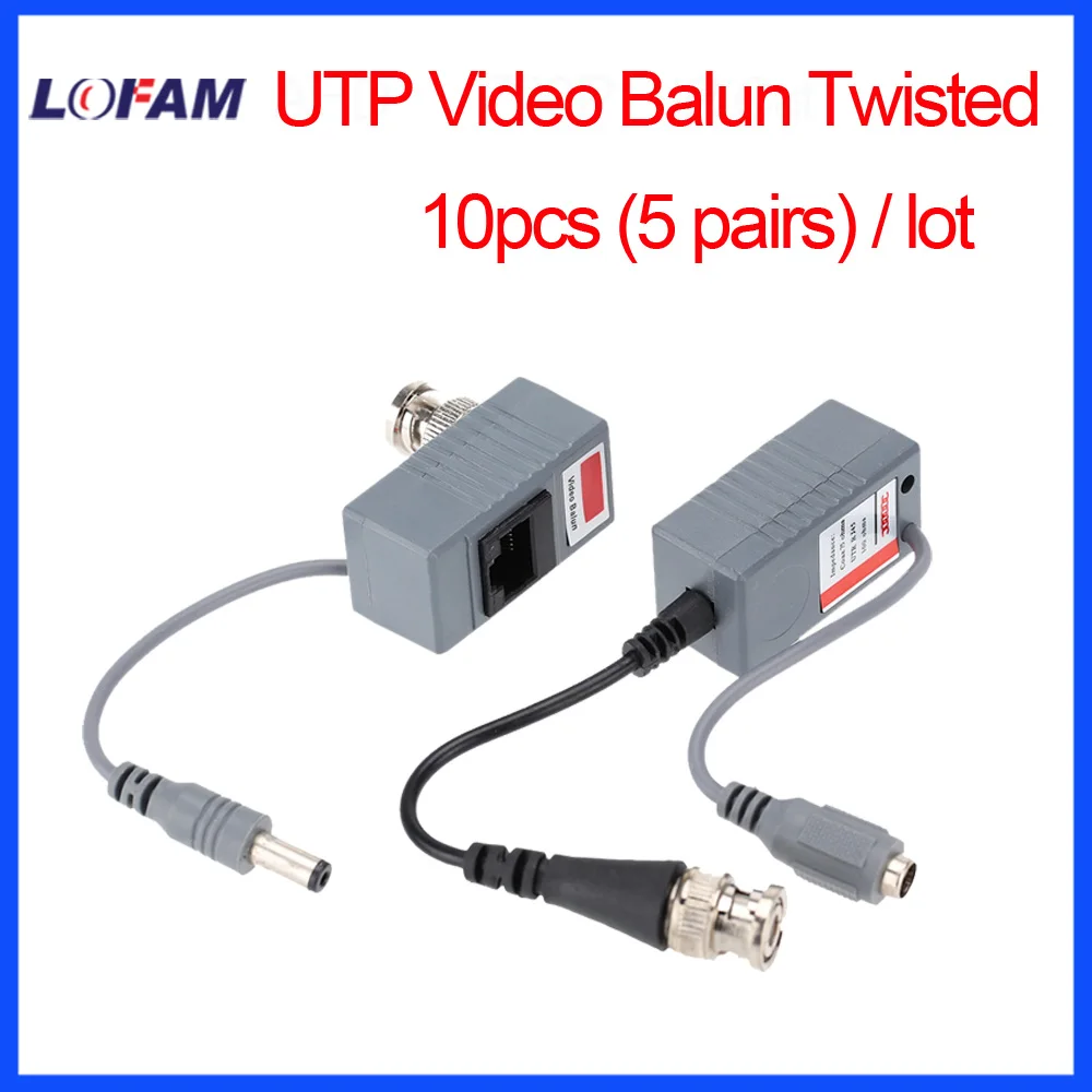 10 шт. 5 пар кабелей для камеры HD CVI/TVI/AHD|utp rj45|utp bncutp video balun |