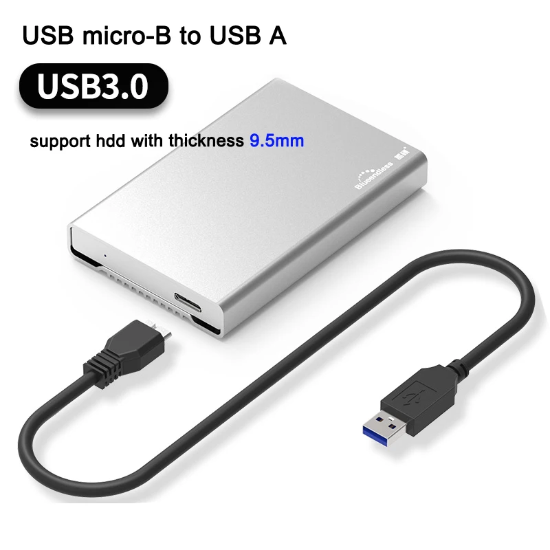 2,5 ''hdd корпус sata высокоскоростной Тип C 3,1/USB micro-B 3,0 для sata hdd корпус Полный алюминиевый ноутбук жесткий диск caddys