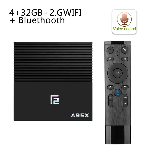 Voice 4 32gb 2.4g ТВ приставка A95XF2 4k 4G 32G 64GB смарт-приставка Voce управление Android 9,1 ТВ приставка 4K 3D 2,4G/5G WiFi X96 ТВ приставка android - Цвет: Voice 4 32gb 2.4g
