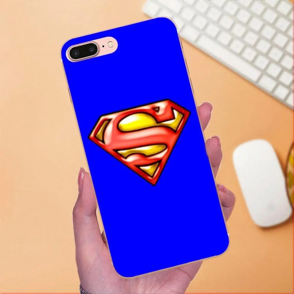 Индивидуальные фотографии черный чехол для телефона виды логотипа СУПЕРМЕНА Apple