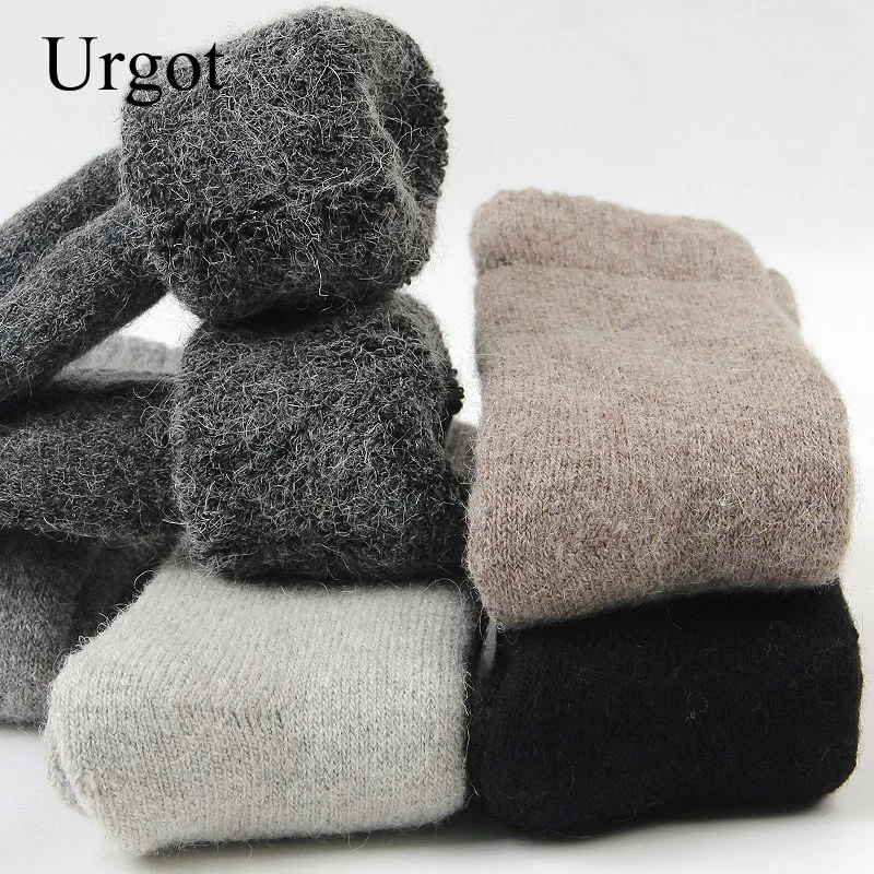 Urgot 5 пар/лот, шерстяные носки для мужчин и женщин, зимние махровые кашемировые носки, теплые мужские носки для сна, повседневные модные носки, Calcetines Mujer Hombre