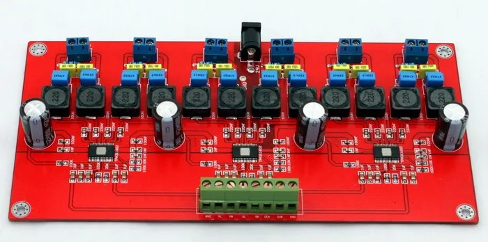 Плата 6-канального усилителя TPA3116/плата цифрового DC18-24V 2A (50 Вт * 6) | Электроника