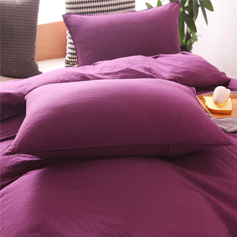 Текстильно двуспальный комплект удобные простые взрыв Чистый цвет мыть хлопок