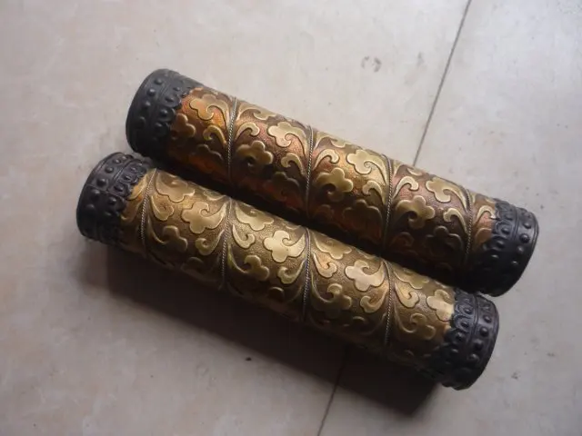 Collectable old  Qing Dynasty (QianLong1722-1783)a pair of Copper kaleidoscope ,Free Shipping