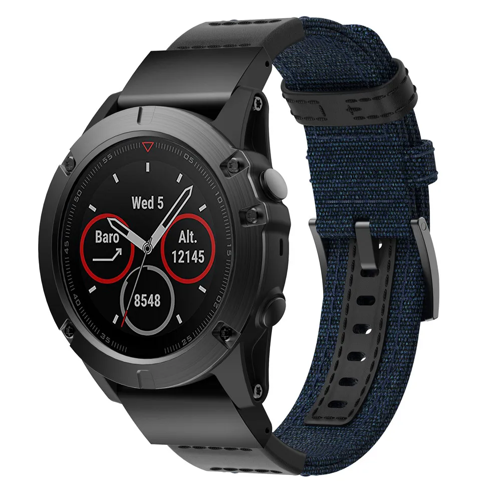 Quick Fit 22MM canvas Brecelet Watch Band for Garmin Fenix 5/ 5 Plus /approach S60 / Forerunner 935 945/Quatix quickfit band | Электроника