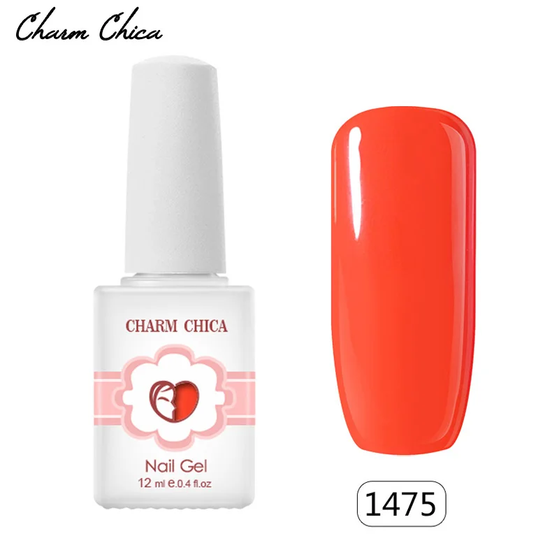 Шарм Чика Алые гель Лаки для ногтей Флуоресцентные УФ-Цвет пальто нужно