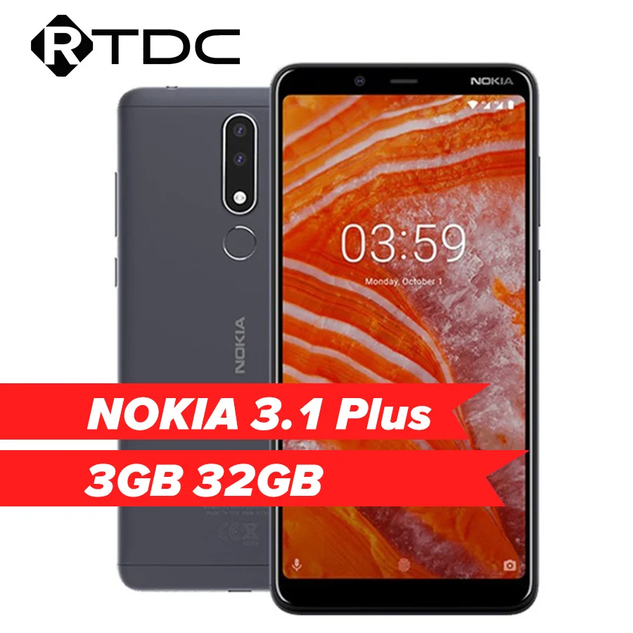 Смартфон NOKIA 3 1 Plus 6 0 дюйма HD + Helio P22 четыре ядра ГБ 32 два слота для sim карты 3500 мАч