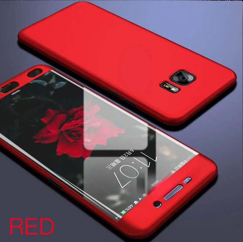 Red Ультра тонкий 360 полный защитный чехол для samsung Galaxy J1 J2 Core J3 J5 J7 Pro Duo Prime J4 J6 плюс J8 чехол - Цвет: Red