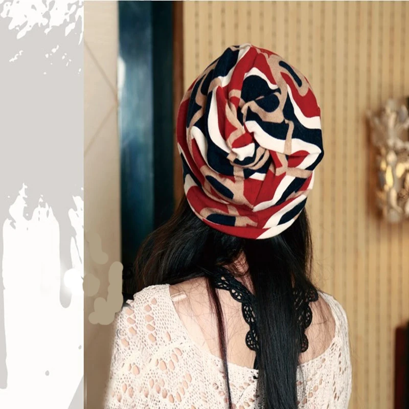 Многофункциональная женская шапка шарф в полоску хип хоп весна и осень Snapback