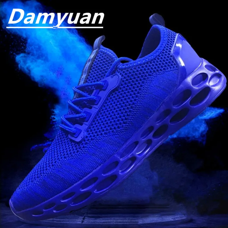 Damyuan/Новинка года; модные мужские и женские удобные дышащие Повседневные Легкие кроссовки из сетчатого материала; размер 46