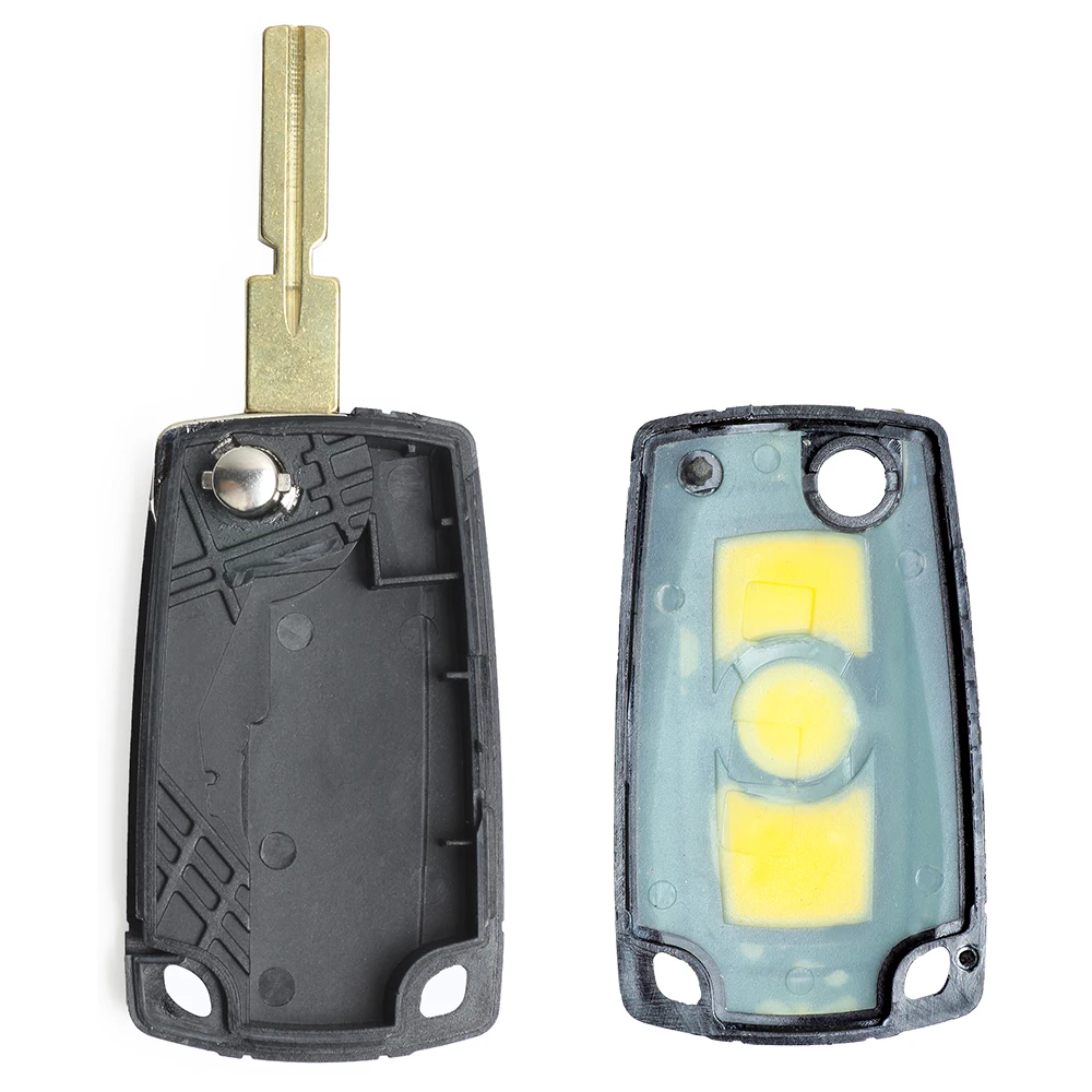 

KEYECU Replacement Folding Flip Remote Key Shell Case Fob Refit for BMW 3 5 7 Series Z3 Z4 X3 X5 M5 325i 1995-2005 HU58 Blade