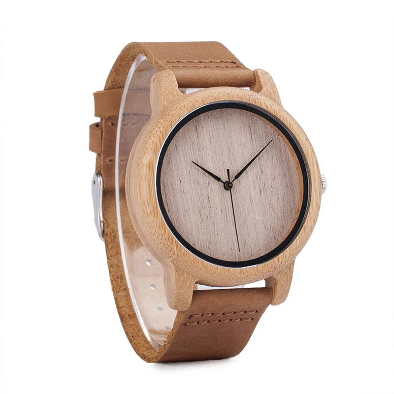 BOBO BIRD L-A19 Женские бамбуковые деревянные часы для мужской из натуральной кожи ремешок кварцевые часы для женщин в подарочной коробке принимаем OEM дропшиппинг