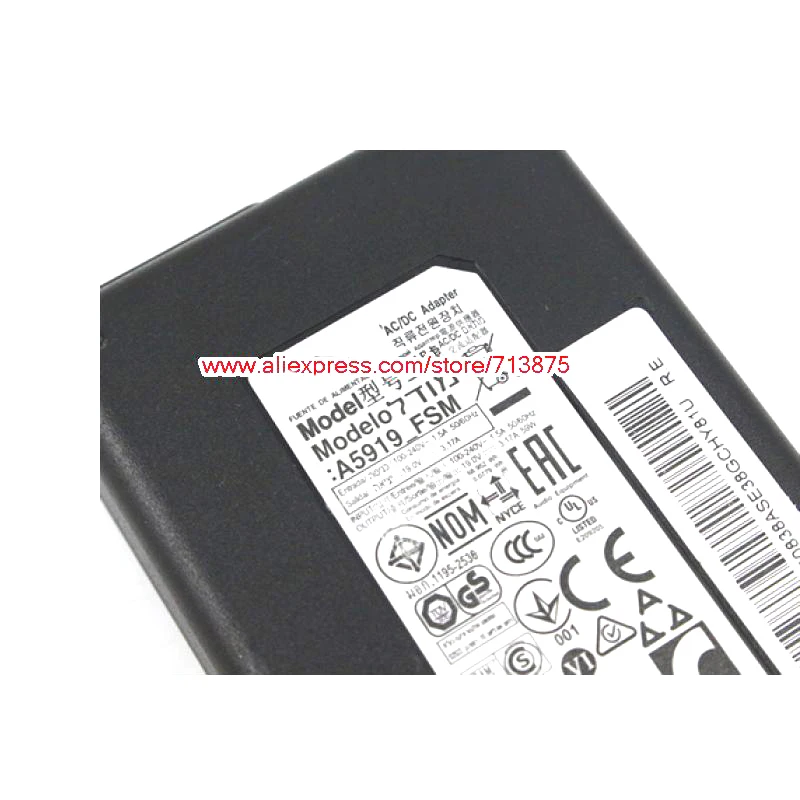 Подлинная 19V 3.17A адаптер переменного тока для samsung A5919-FSM A5919 《 FSM 》 A5919_FSM UE32J4500 UE32J4510 32 ТВ 32J5003 UN32J5003AF UE32J4000
