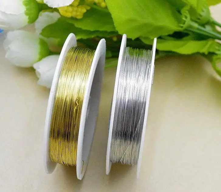 10 катушек Ремесленная проволока мягкая гибкая серебряная золотая Античная