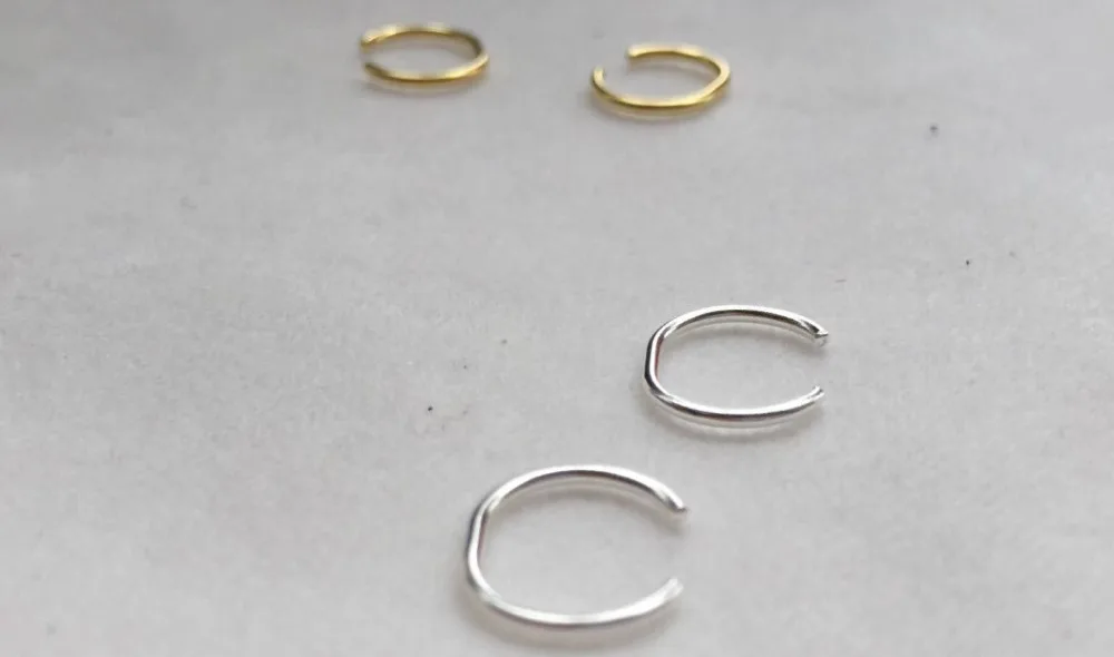 Серьги из стерлингового серебра S925 пробы, креативное кольцо для ушей, клипса для ушей, Милые простые полукруглые серьги для девушек, серебряные ювелирные изделия для ушей
