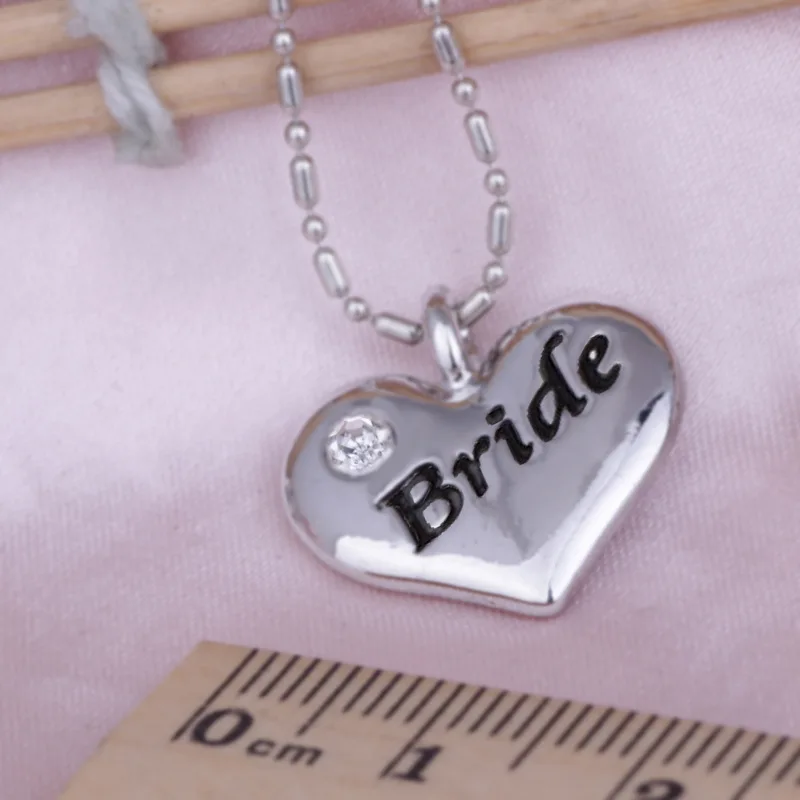 10 штук сплава Любовь Кристалл Надпись невесты Вдохновляющее Желание Ожерелье ювелирных изделий в подарок на Рождество.