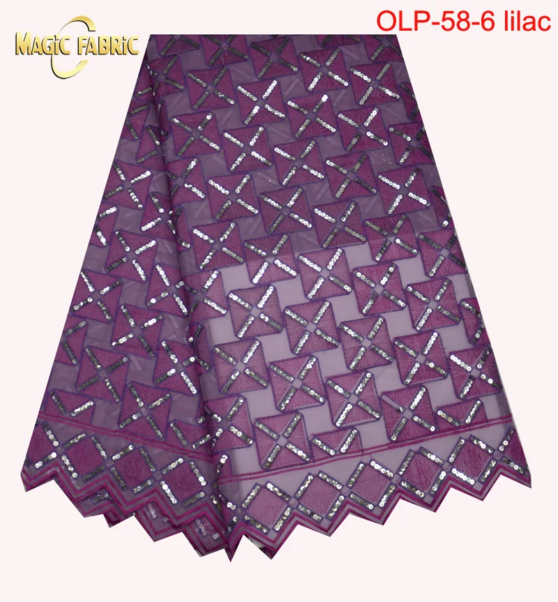 

New African organza lace fabric Hot Sale African lace fabric High Class Organza with sequins For Wedding dress OLP-58
