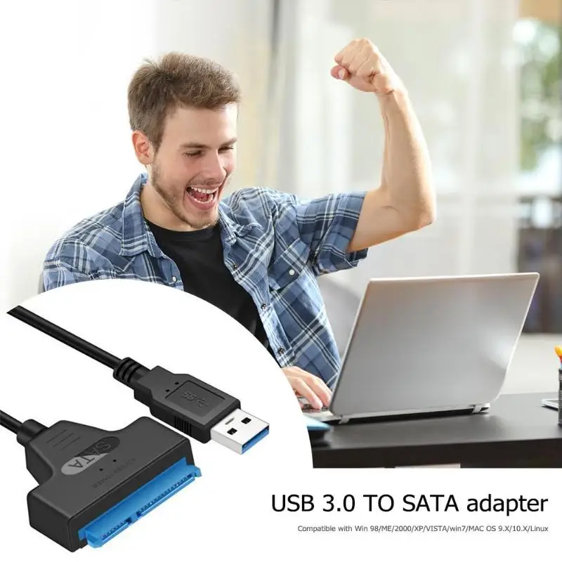 USB 3 0 на SATA жесткий диск адаптер для 2 5 дюймов SSD HDD кабель конвертер супер скорость