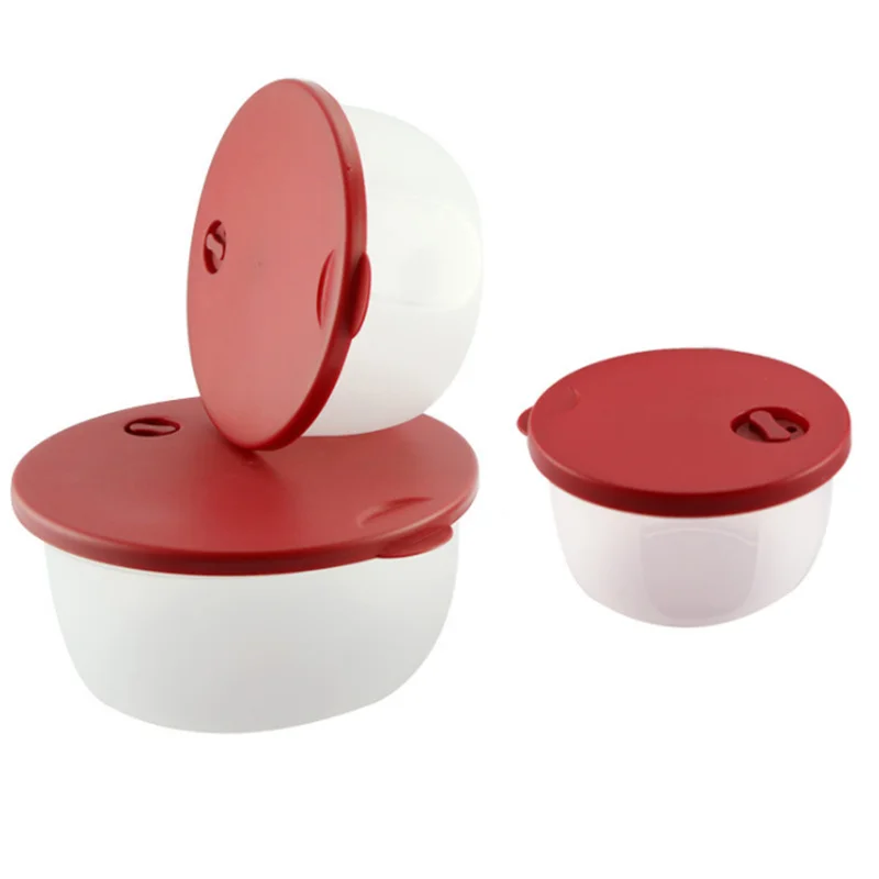 Круглые пластмассовые миски 3 шт. безопасный пищевой контейнер для морозильной