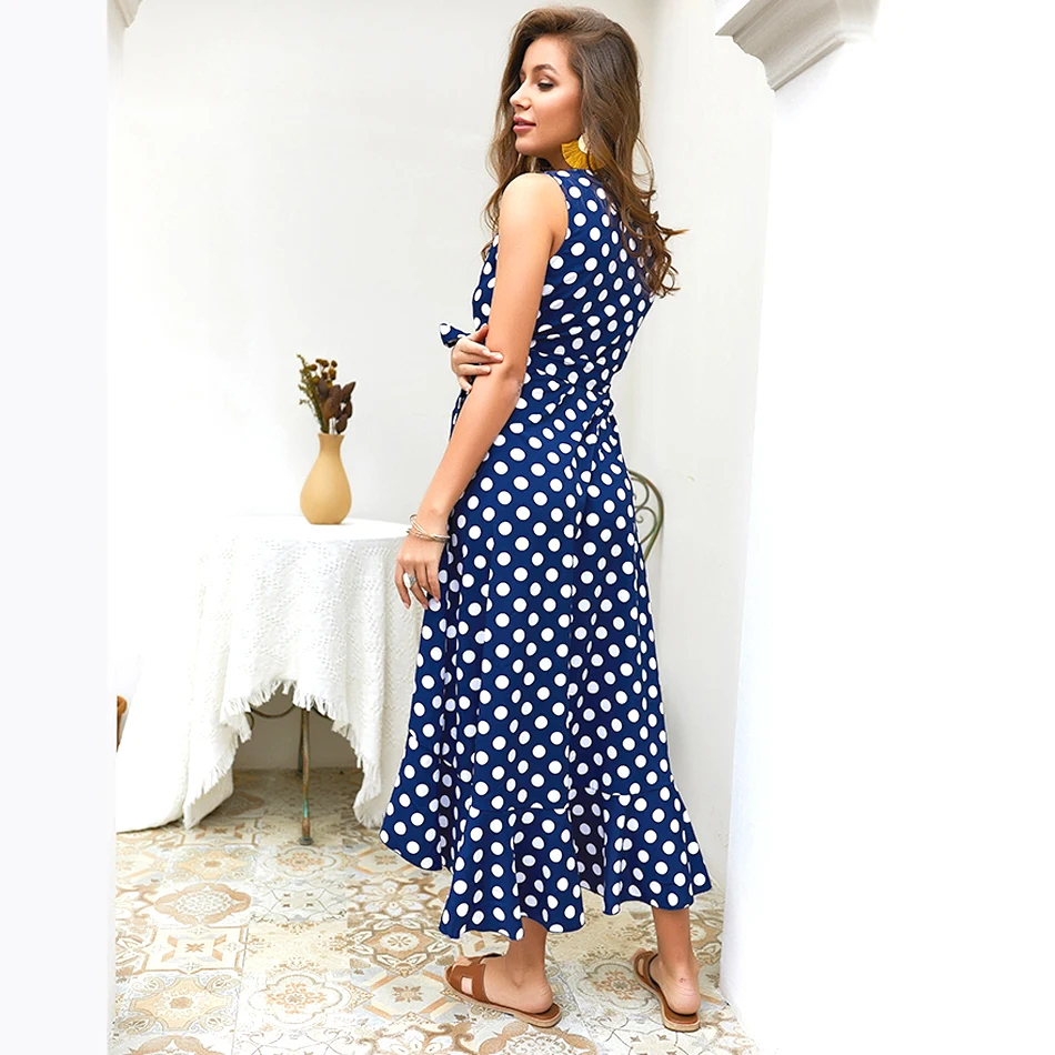 Bayboad 2019 оригинальный дизайн летнее желтое платье в горошек без рукавов с v