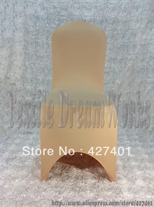 Kopen Hot Koop Champagne Lycra Stoel Cover/Spandex Stoelhoezen/Bruiloft Stoelhoezen Voor Bruiloft Decoratie & Party