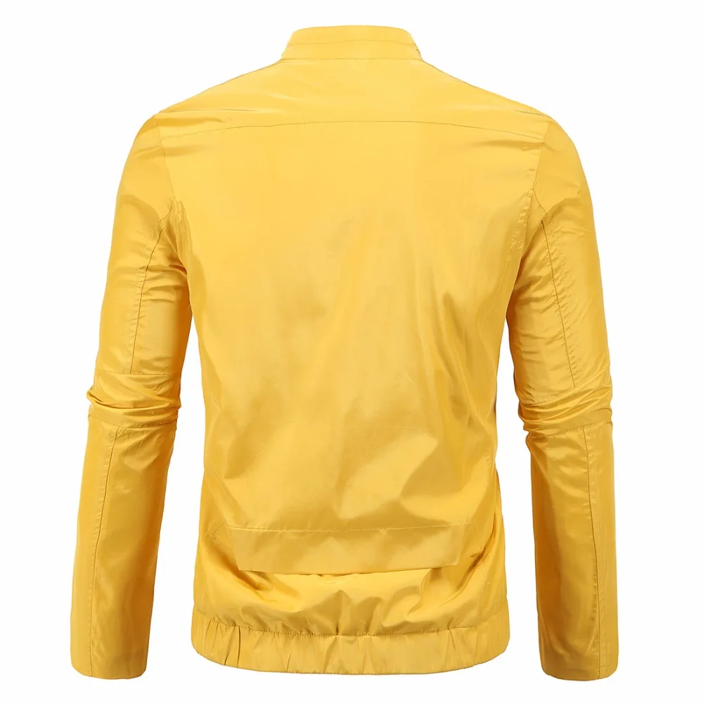 

Autumn Thin Men Waterproof Jacket Outwear Stand Collar Jaqueta Masculina Fashion Water Resistant Bomber Jacket Slim Fit Overcoat