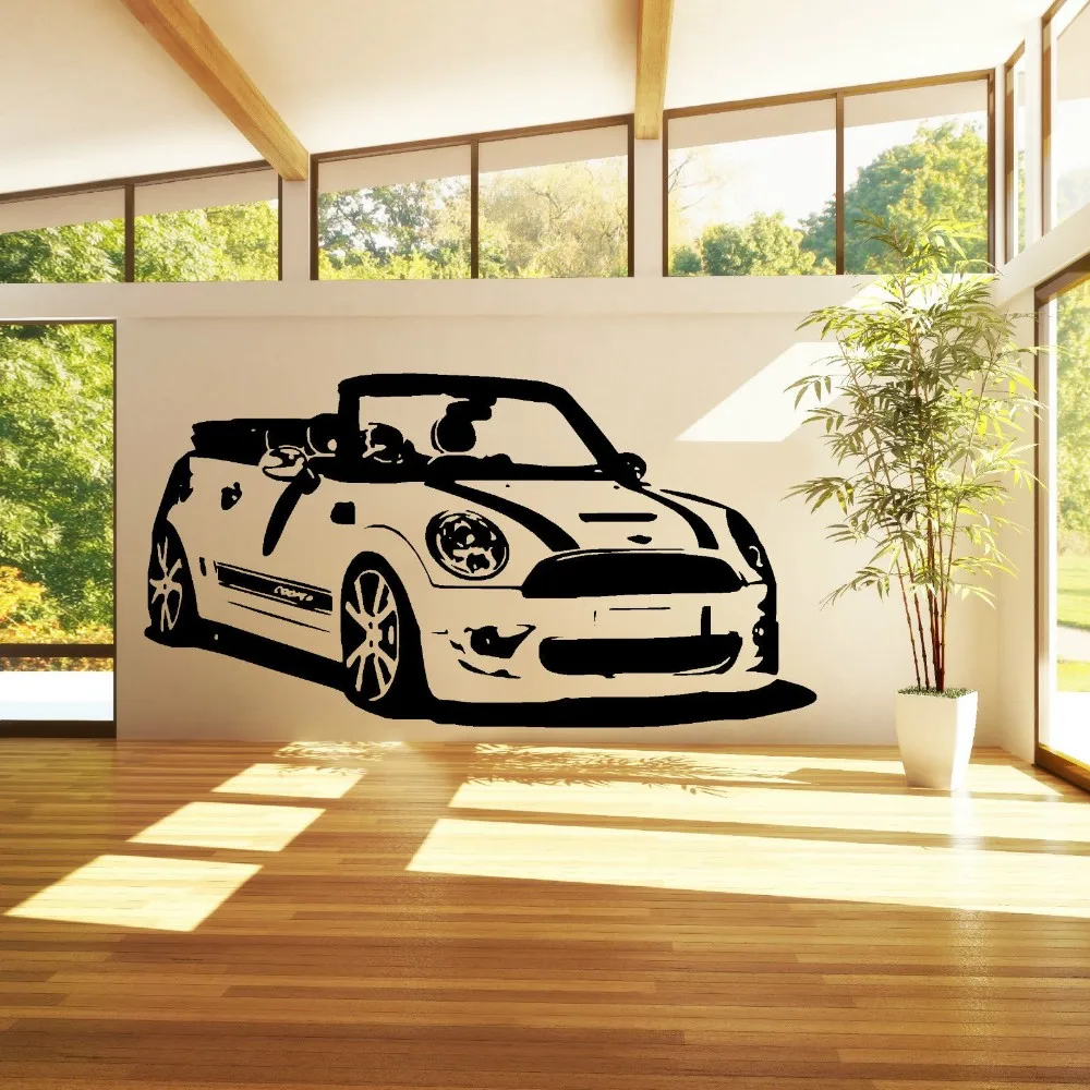 Hot Modern Style Cool Car Pattern Art Wall Stickers Vinyl Murals Home Livingroom Decor Racing Club Decorative Mural W-928 | Дом и сад