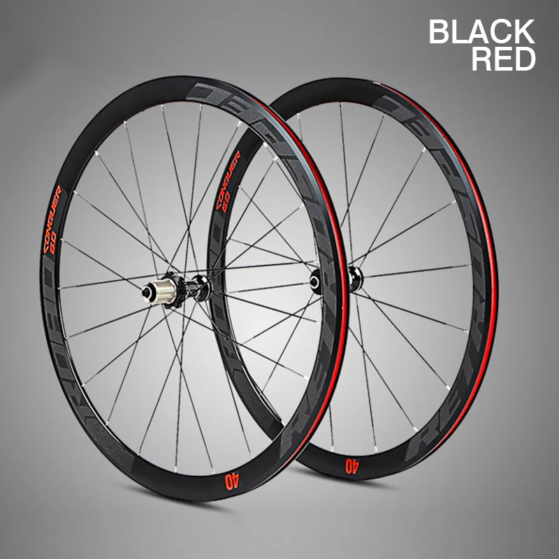 

C6.0 Super-Light Aluminum Four-Perlin Flat Spokes Racing 40 Rims Road Bike Wheel 700C With Anti-Cursor