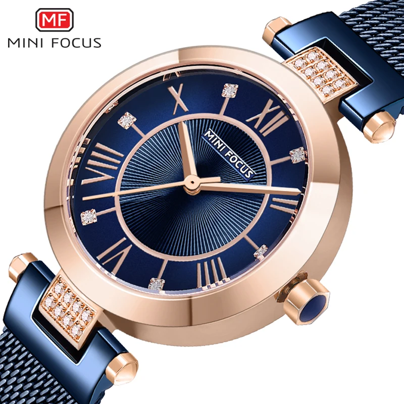 

MINIFOCUS Luxury Brand Women Watch Ladys Watch Women Watches Waterproof Reloj Mujer Rose Gold Stainless Steel relogio feminino