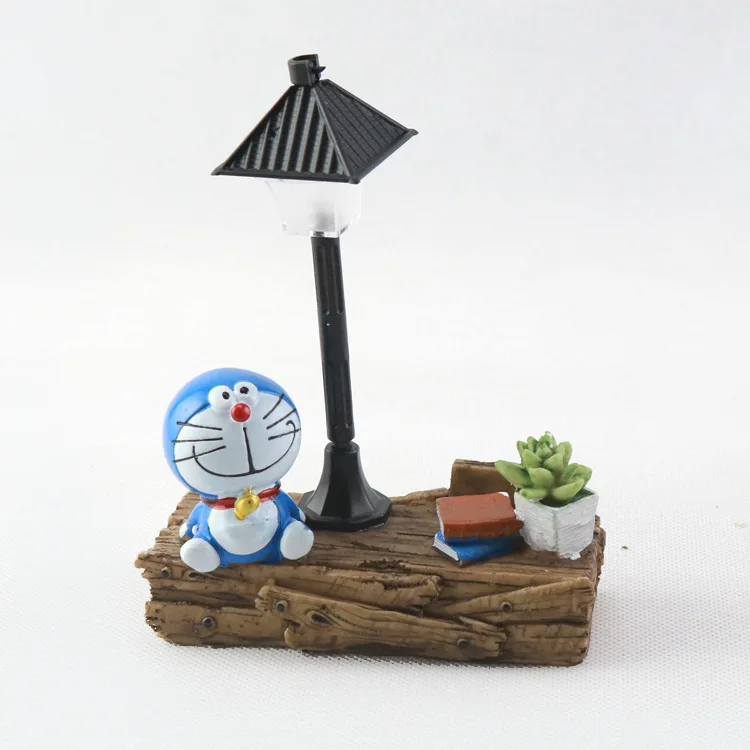Doraemon ночник из смолы Милая модель фигурки сказочные животные миниатюрные