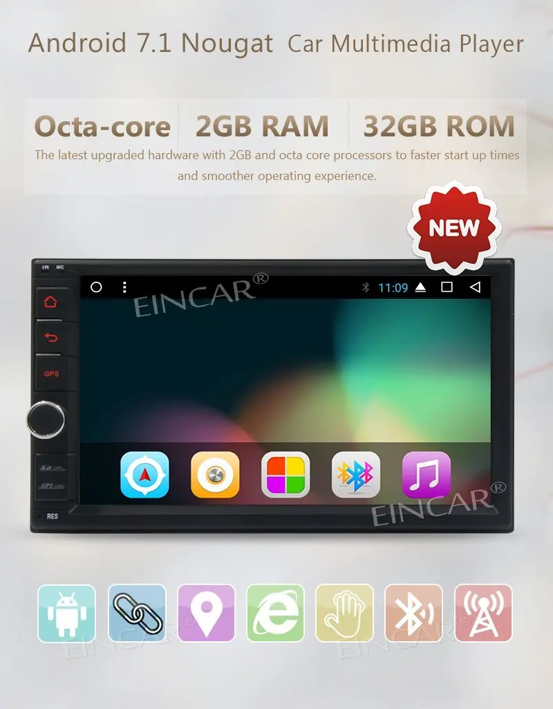 Вид спереди/основной камеры + 8 Core Android стерео Bluetooth 2din 7 1 gps навигации в тире