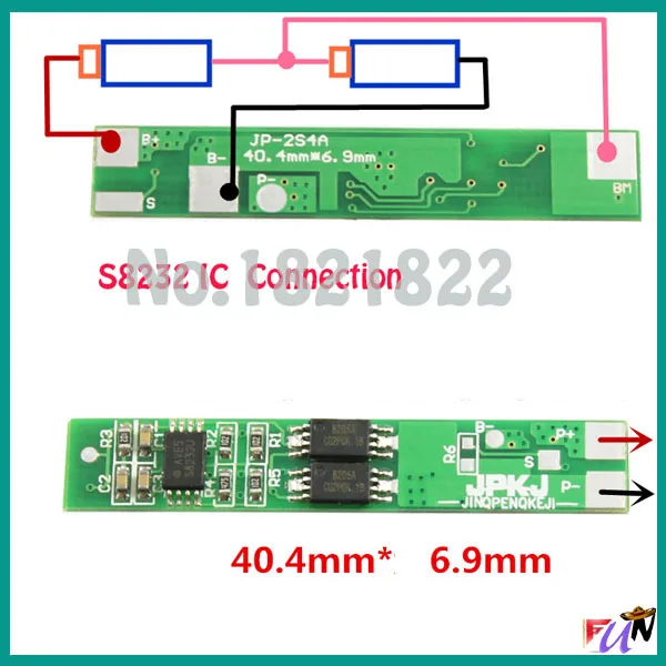 4 шт. много 2 S 4A 7 BMS PCM литий ионная аккумуляторная батарея Защитная плата для 18650
