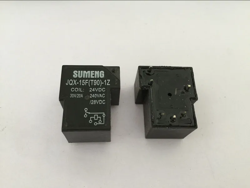 

10PCS JQX-15F (T90) DC24V small electromagnetic relay 30A PCB power Mini relay