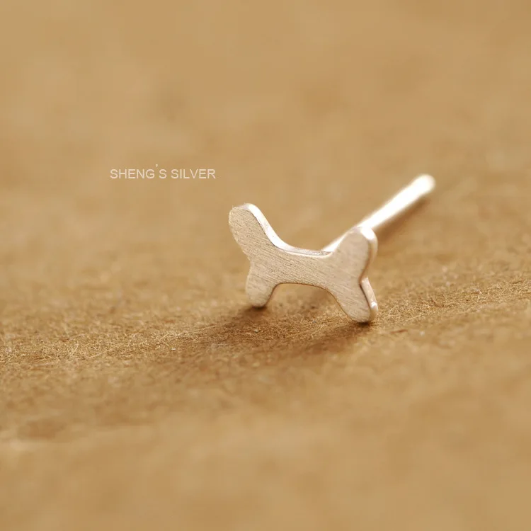 925 искусственный ноготь милый очаровательный щенок рисунок костей асимметричные