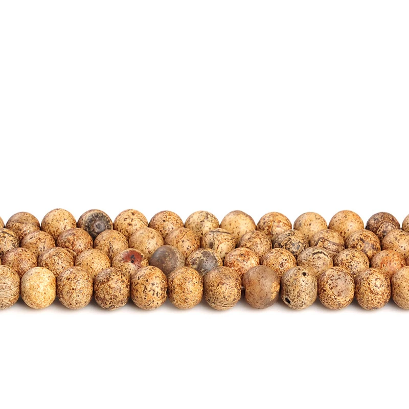 

Top Quality Natural Stone Beads Round Bark Agates Loose Beads 15" Strand 6 8 10 12 MM Pick Size For Jewelry Making DIY Craft