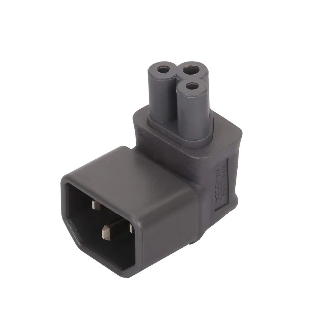 Гнездовой адаптер переменного тока LBSC вверх угол IEC 320 C14 3 контактный штекер на C5