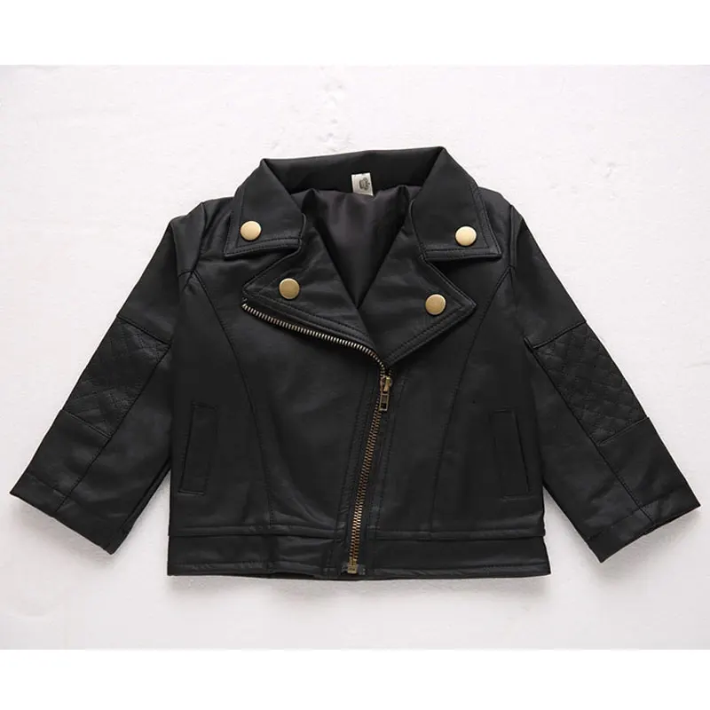 leather coat Модные кожаные куртки для маленьких мальчиков короткое пальто из искусственной кожи для мальчиков, верхняя одежда детская куртка высокого качества, весенние курточки для новорожденных, Новинка - Цвет: leather coat