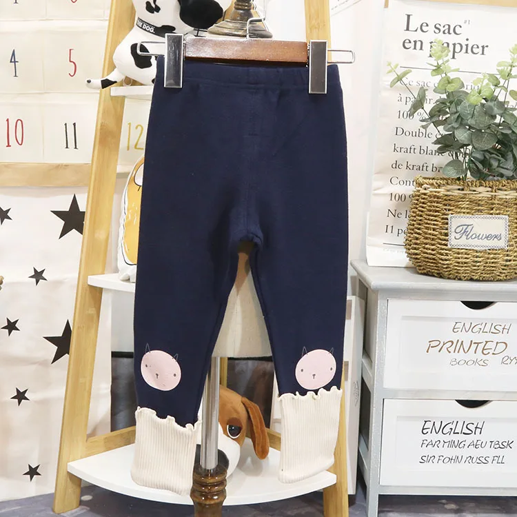 Леггинсы для девочек осень 2019 детские брюки с рисунком модные милые леггинсы