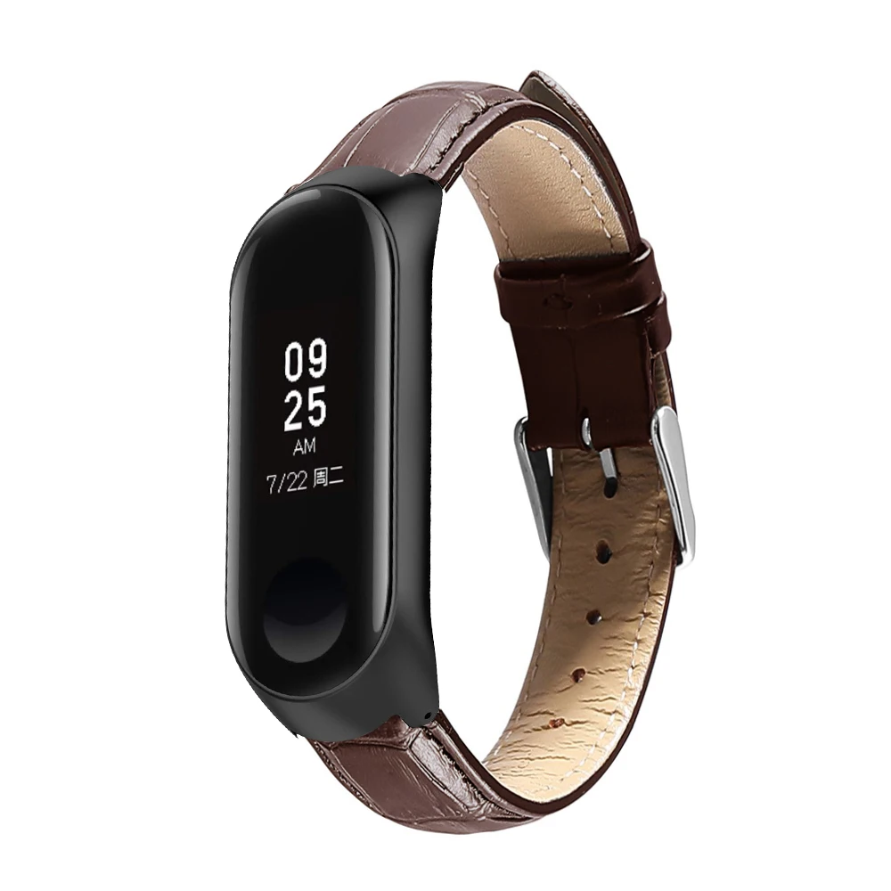 DKPLNT кожаный ремешок My Band 4 ремешок My Band 4/3 металлический ремешок для Xiaomi mi Band 4/3 Ремешок Браслет mi band 4/3 браслет