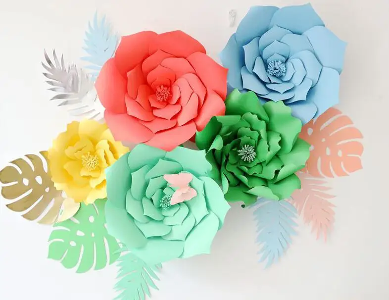 1 шт. 30 см DIY бумажные цветы фон декоративные искусственные для свадьбы День