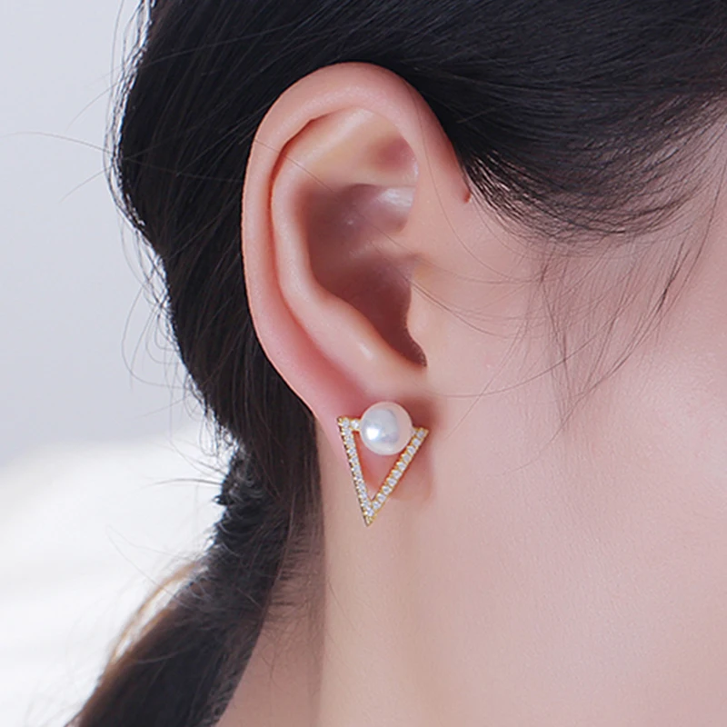 Серьги из серебра 925 пробы с жемчугом YIKALAISI ювелирные изделия размером 7 8 мм 100%