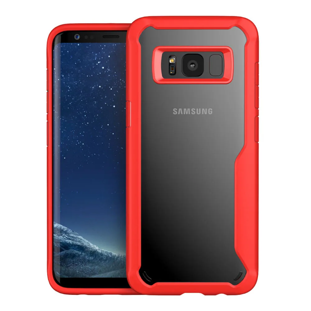 Для Samsung Galaxy S8/S8 Plus мягкая задняя крышка из ТПУ и акрила противоударный Прозрачный